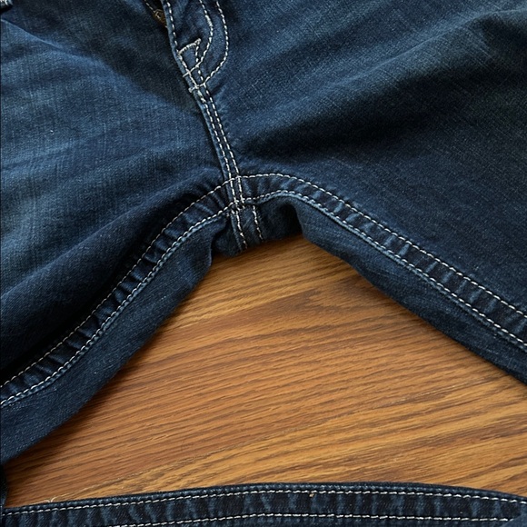 Miss Me Dark Blue Jeans with Sequin Chevron Design - Picture 5 of 6